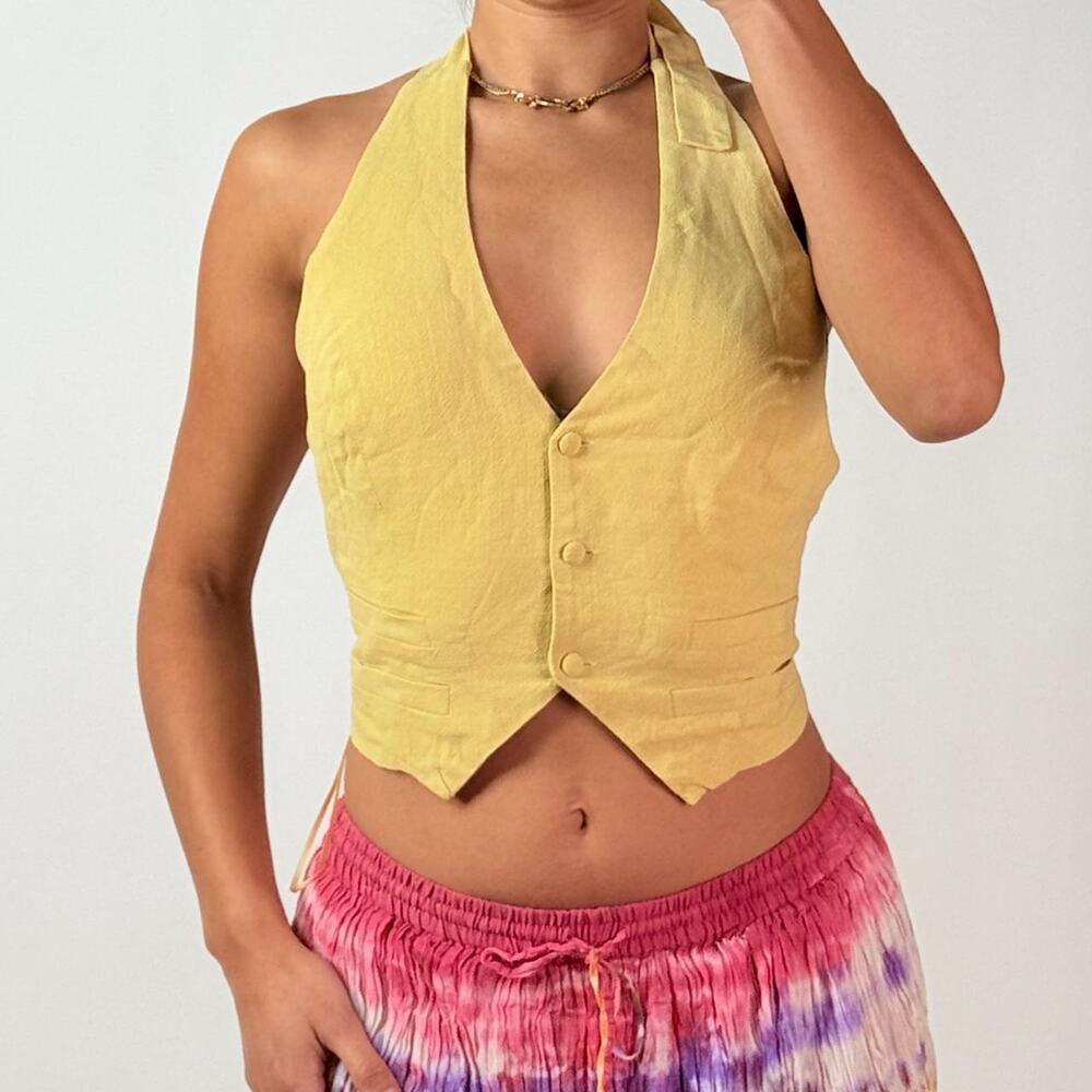 Yellow Halter Top L